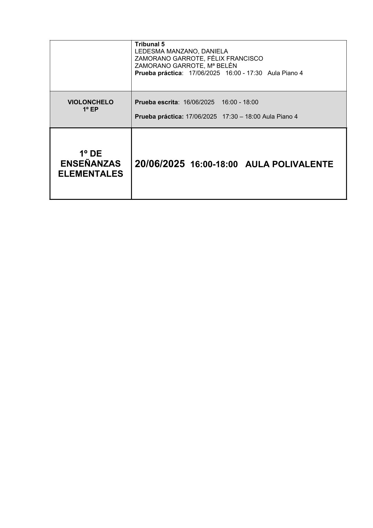 Tribunales y pruebas de acceso 3