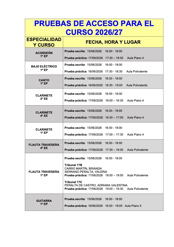 PRUEBAS JUNIO 2026