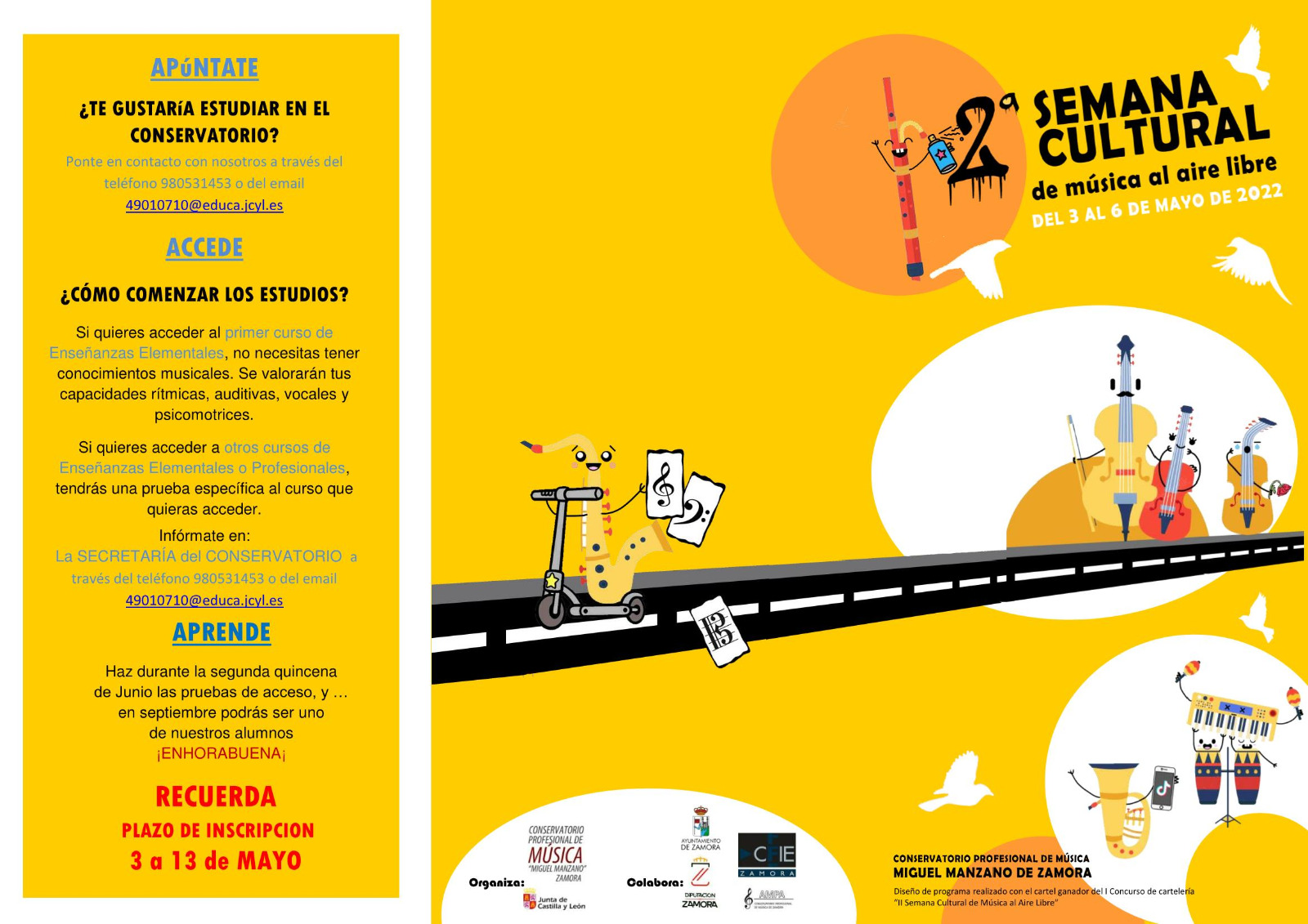 triptico portada II semana cultural 2022