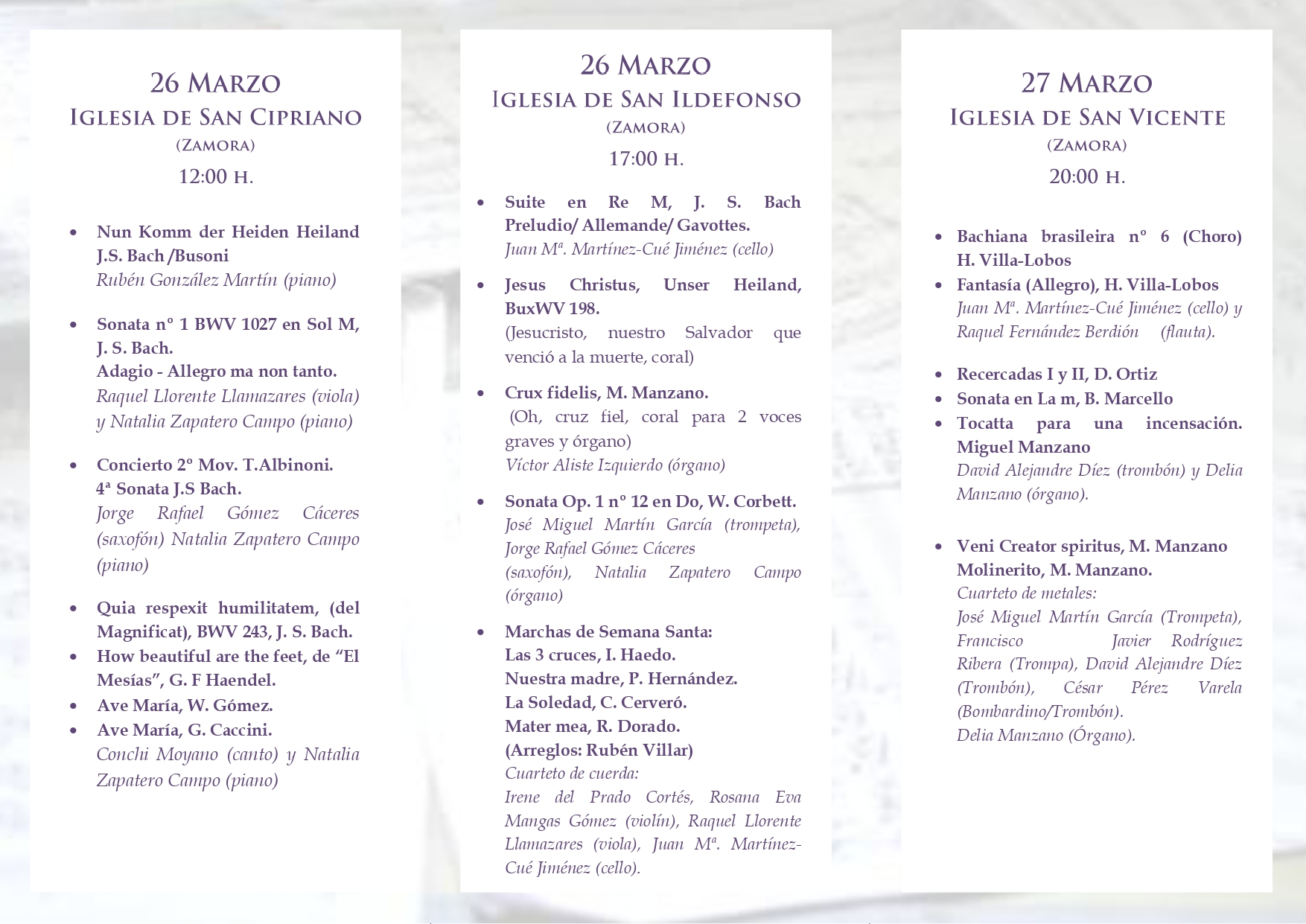 PROGRAMA   I  C MÚSICA SACRA 