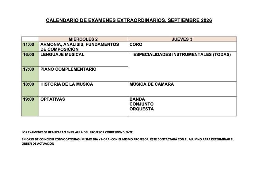 CALENDARIO